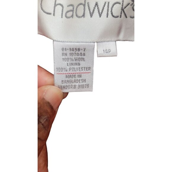 Chadwicks Womens Wool Blend Red Long Coat - Picture 10 of 12